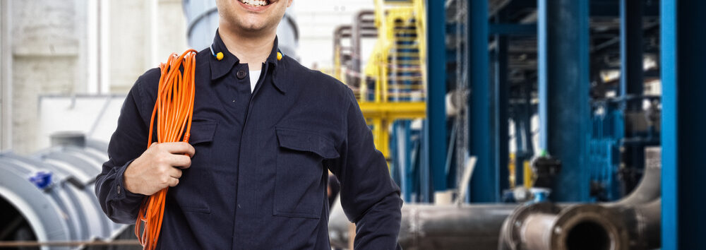 Portrait,Of,An,Industrial,Worker,In,A,Factory