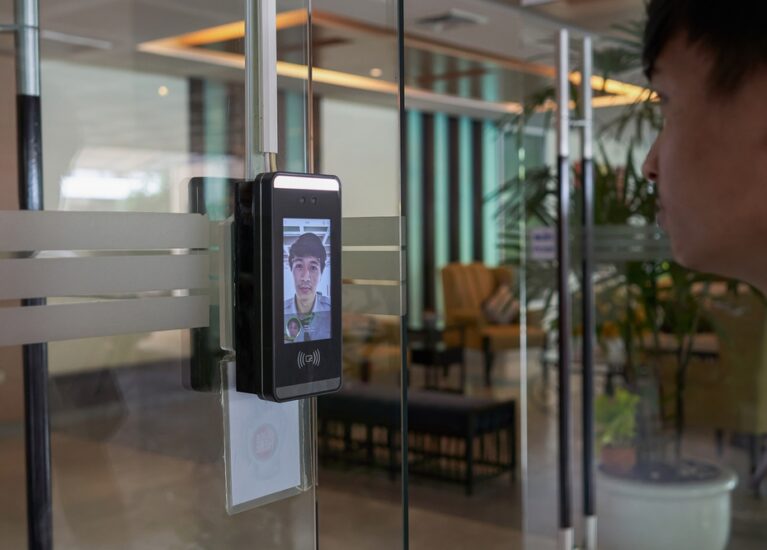 Biometric,Admittance,Control,Device,For,Security,System.,Access,Control,Facial